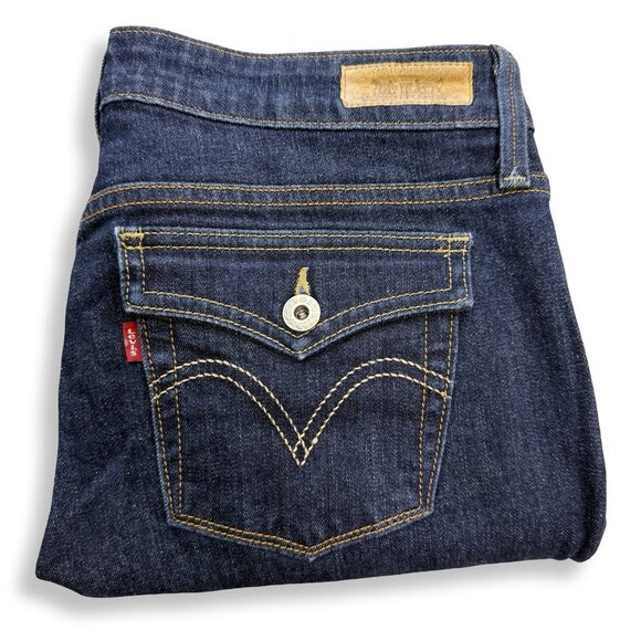 Levis 545 Jeans Womens 10 Low Boot Cut Stretch Blue Denim Western Pockets 32x29 - Picture 4 of 10